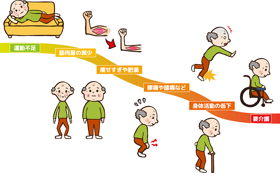 ロコモの進行を防ぐために知るべき6つの要因｜加齢・疾患・生活習慣の影響